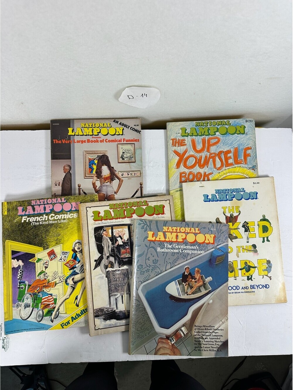 Lot of 6 Vintage National Lampoon Humor Books Magazines D-14